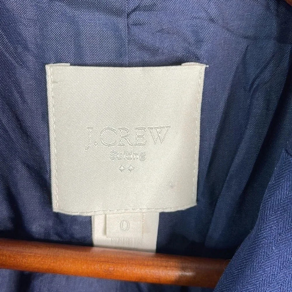 J. CREW Schoolboy Blazer Navy Blue Fitted Lined  Single Breast Preppy Size 0 - Picture 5 of 14